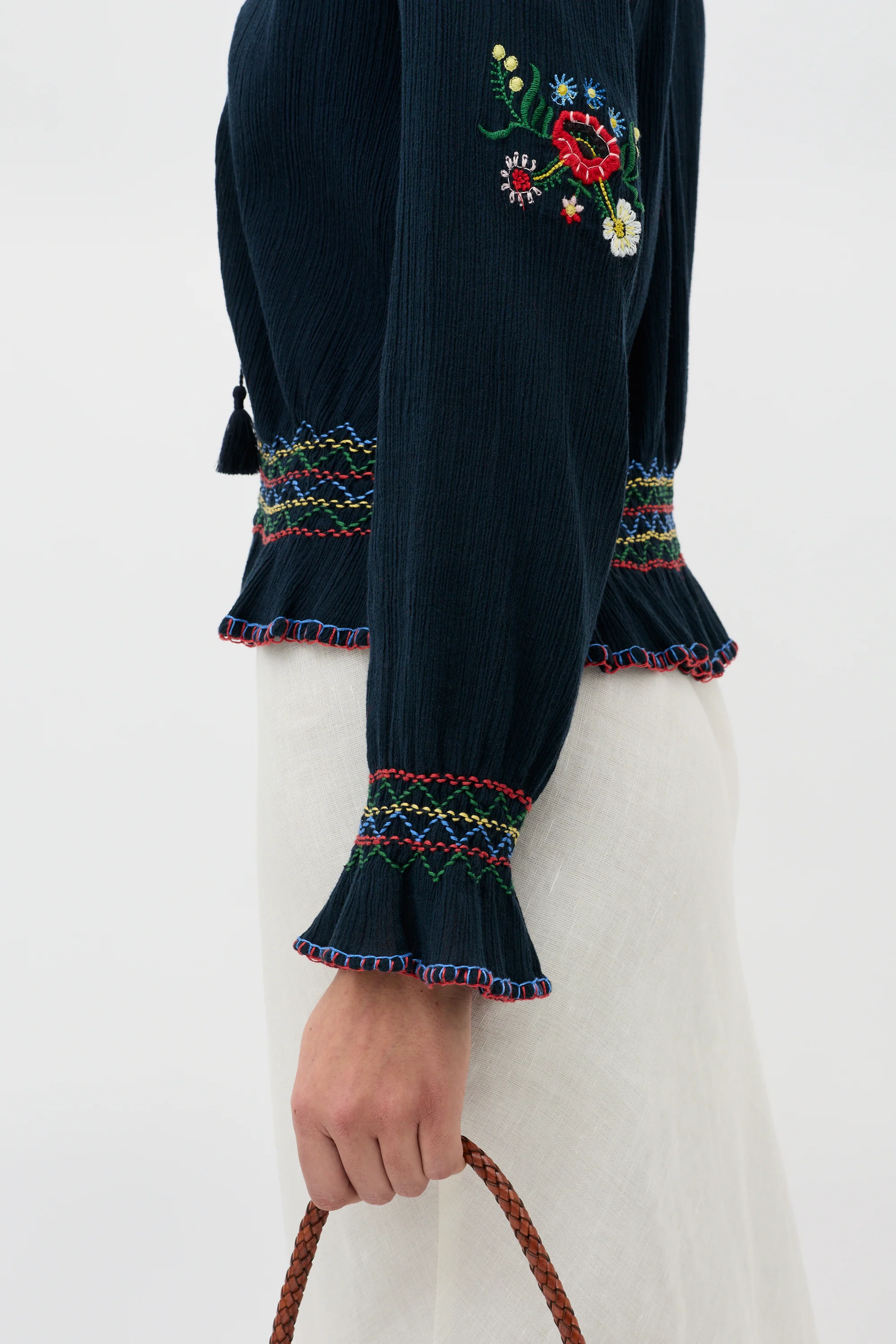 Sofira - Petunia Embroidery Navy - Image 3