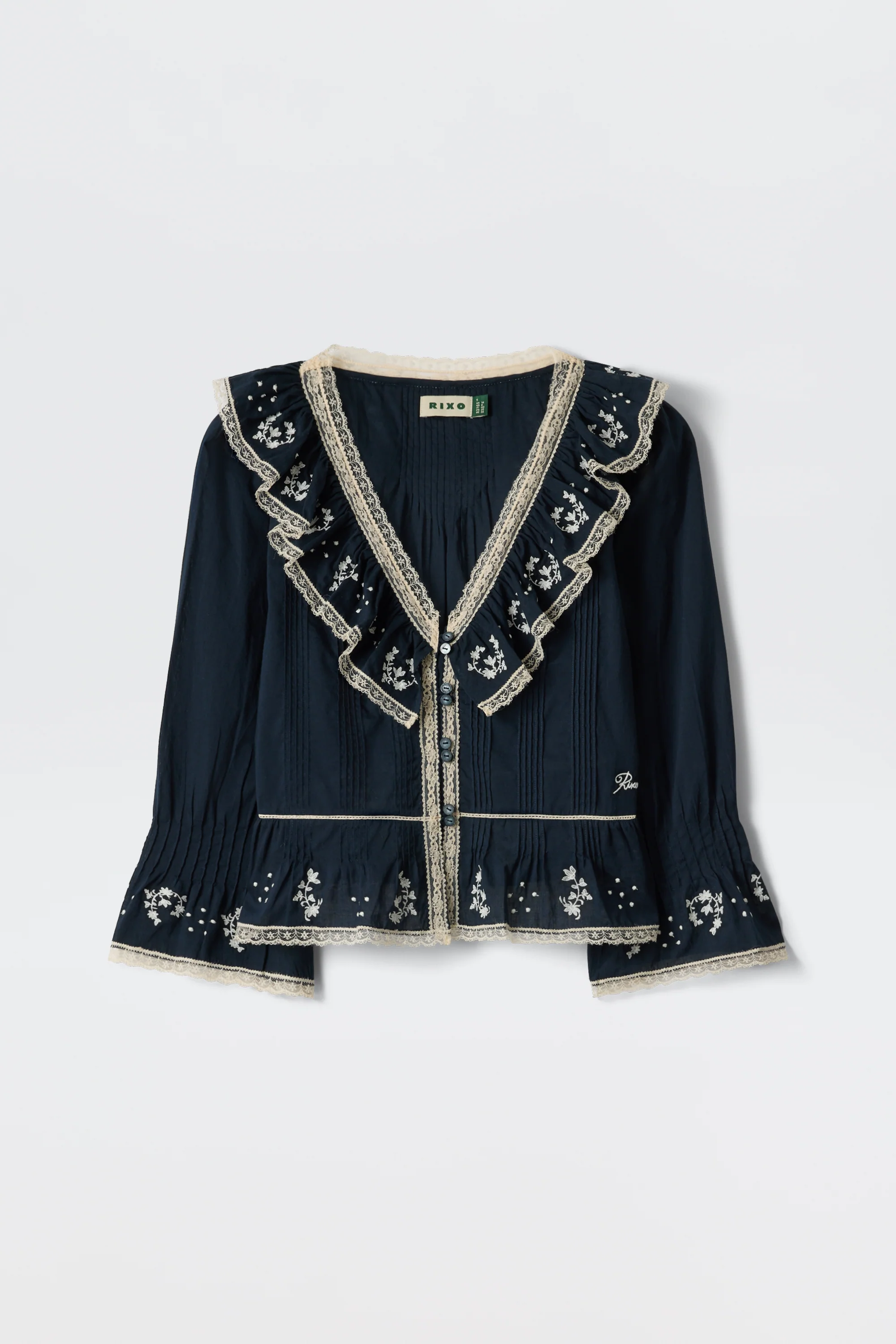 Solene - Flower Trail Embroidery Navy - Image 7