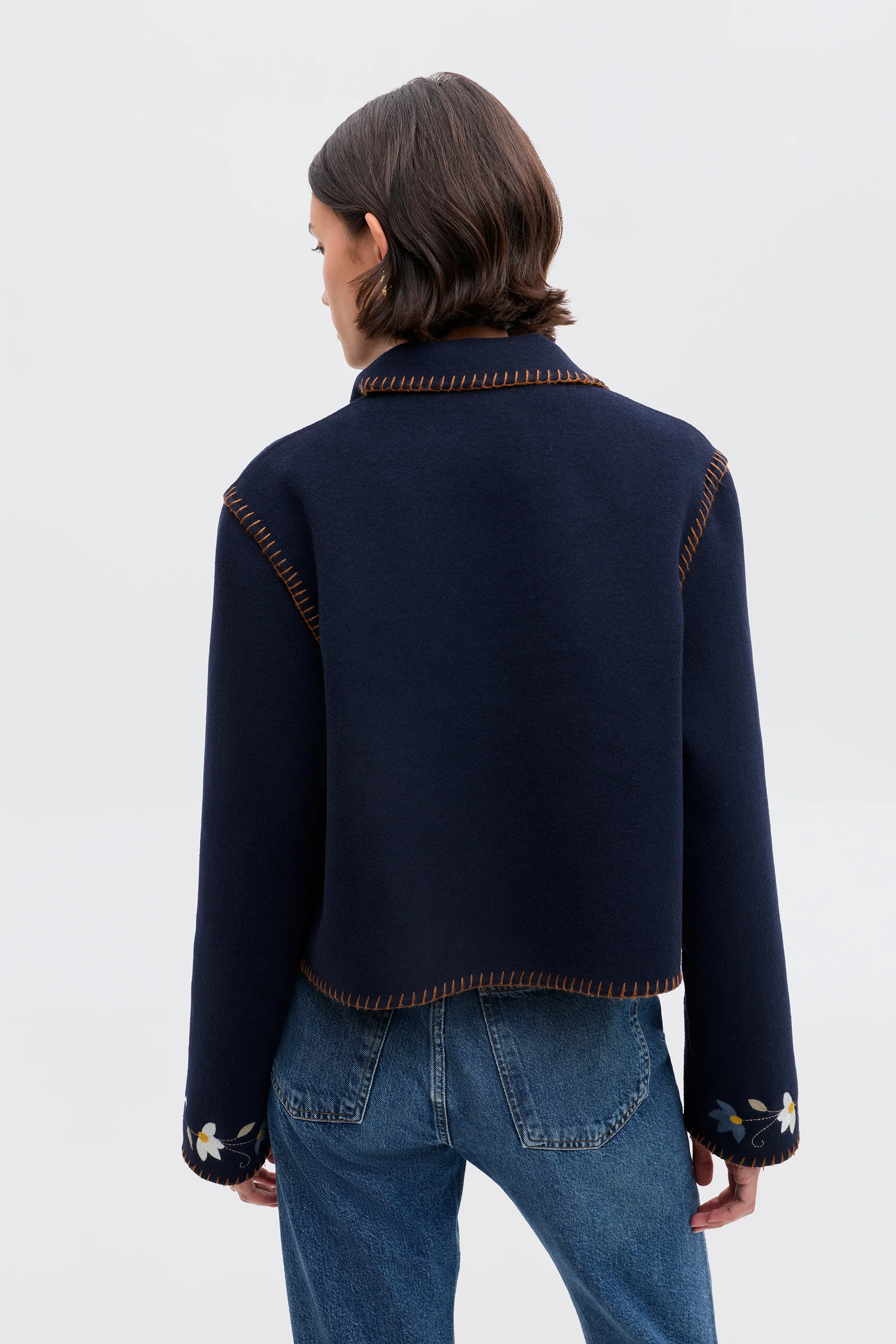 Sunday - Petal Embroidery Navy - Image 3