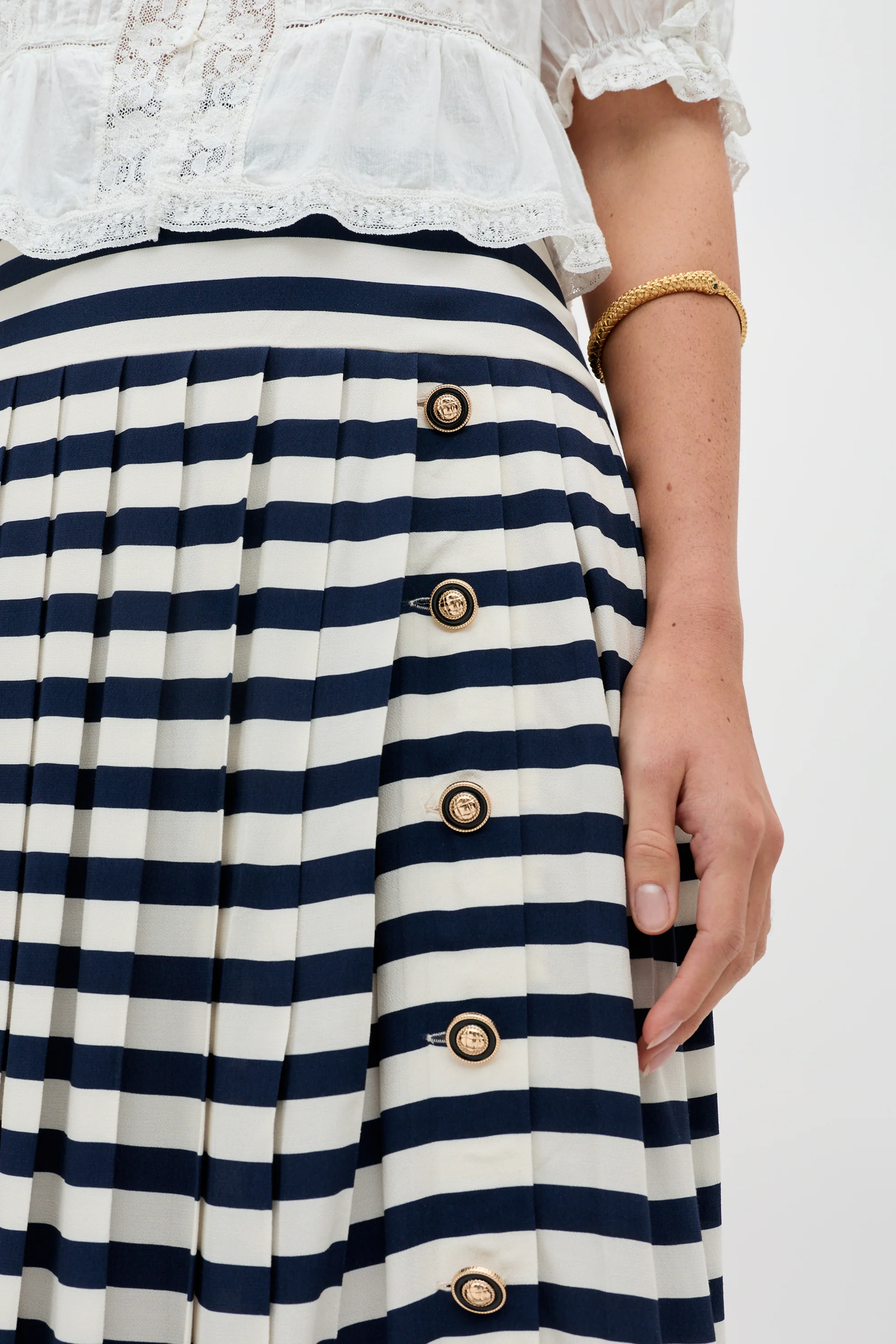 Una -  Lea Stripe Navy - Image 4