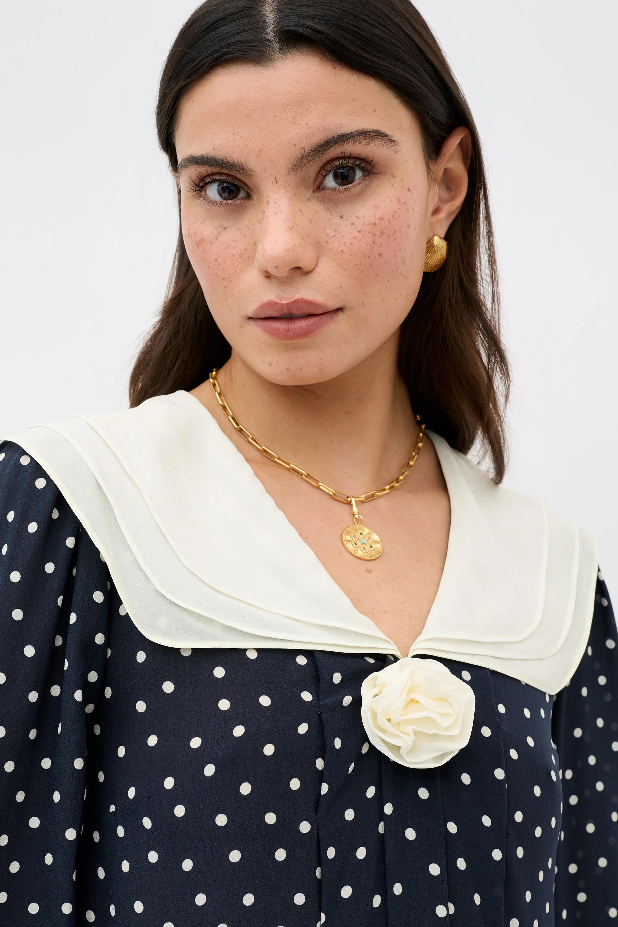 Valetta -  Layla Dot Navy - Image 3
