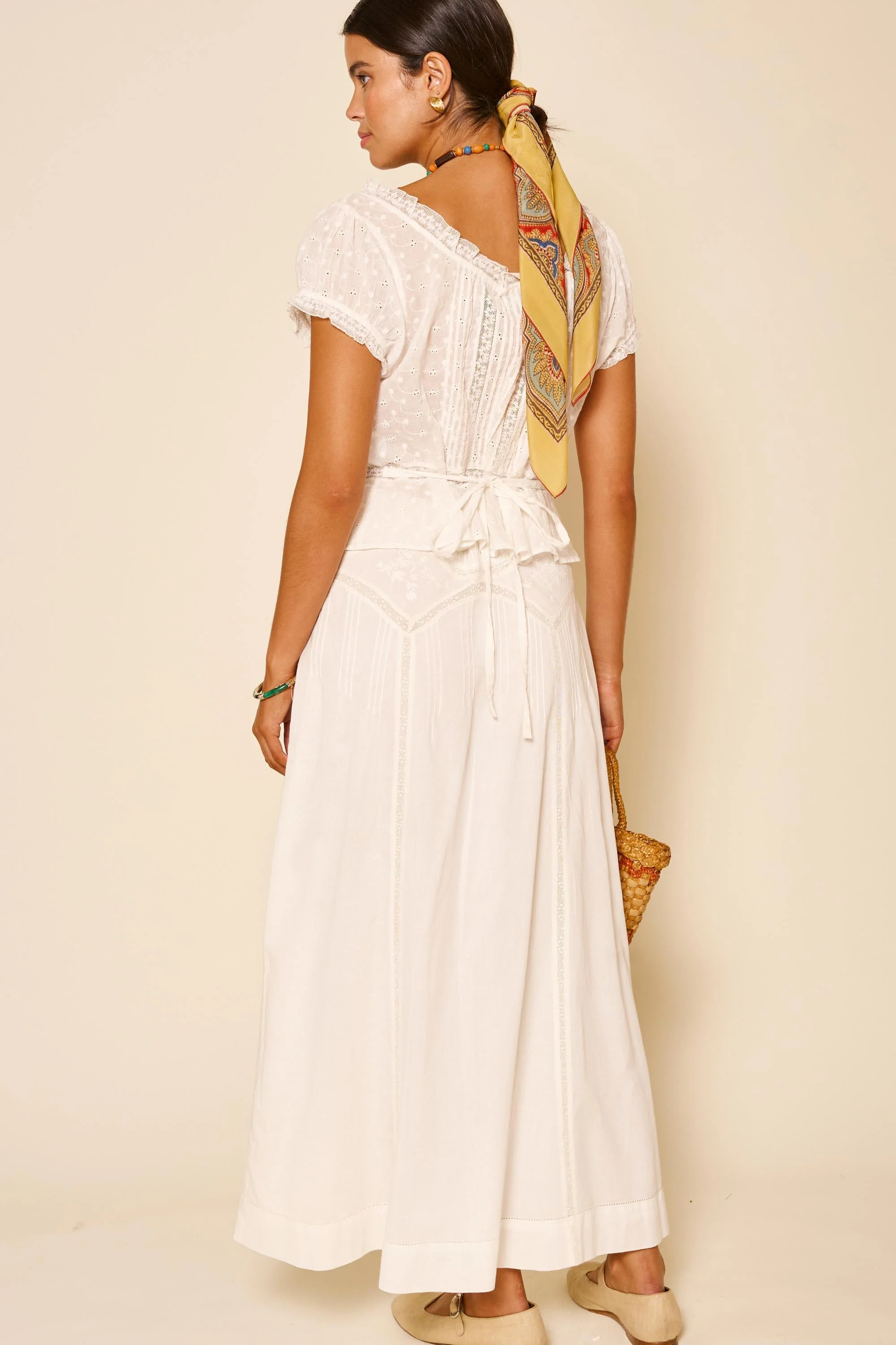 Vienne - Pansy Embroidery Ivory - Image 5