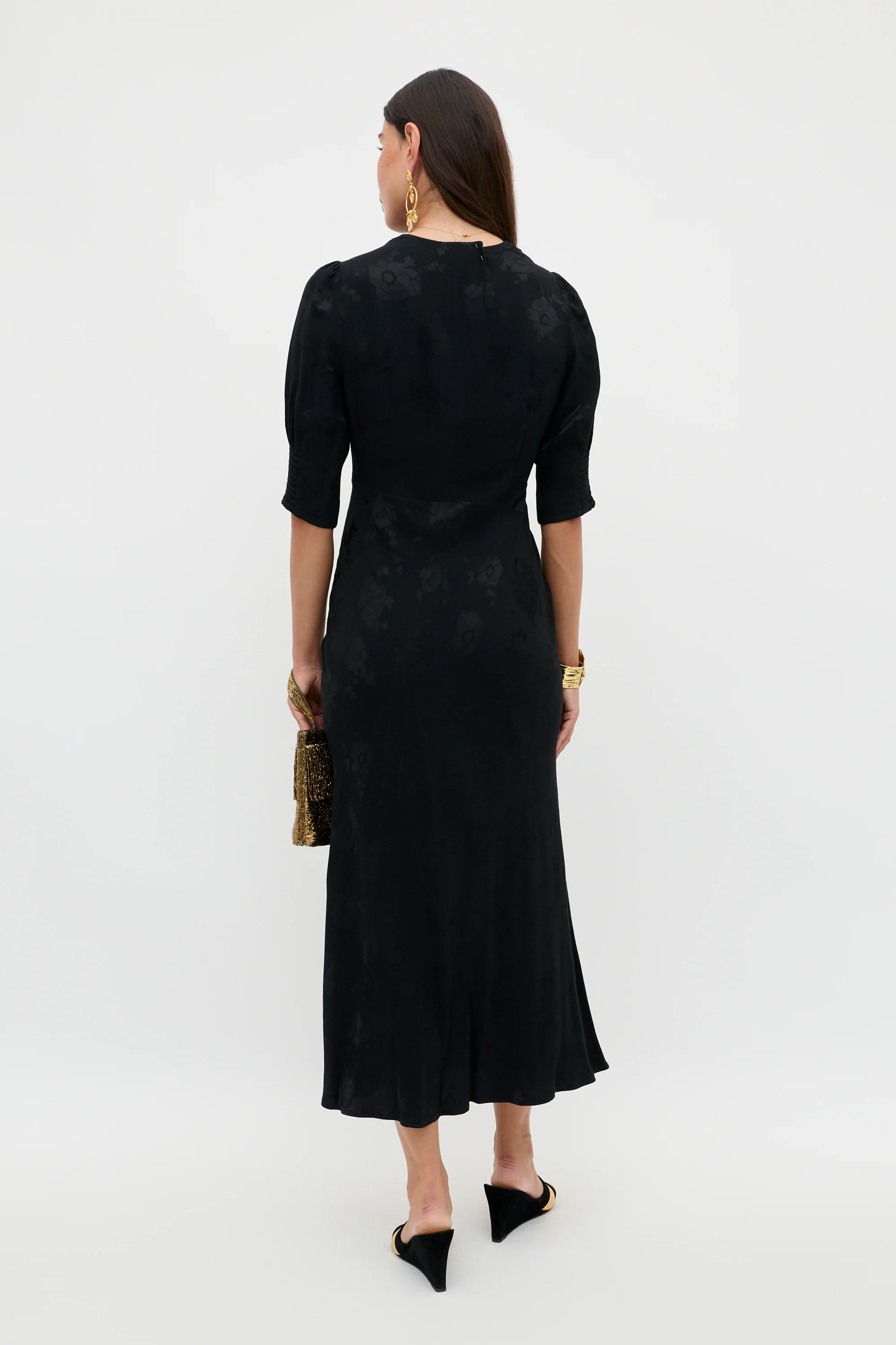Zadie - Black Poppy Jacquard - Image 3