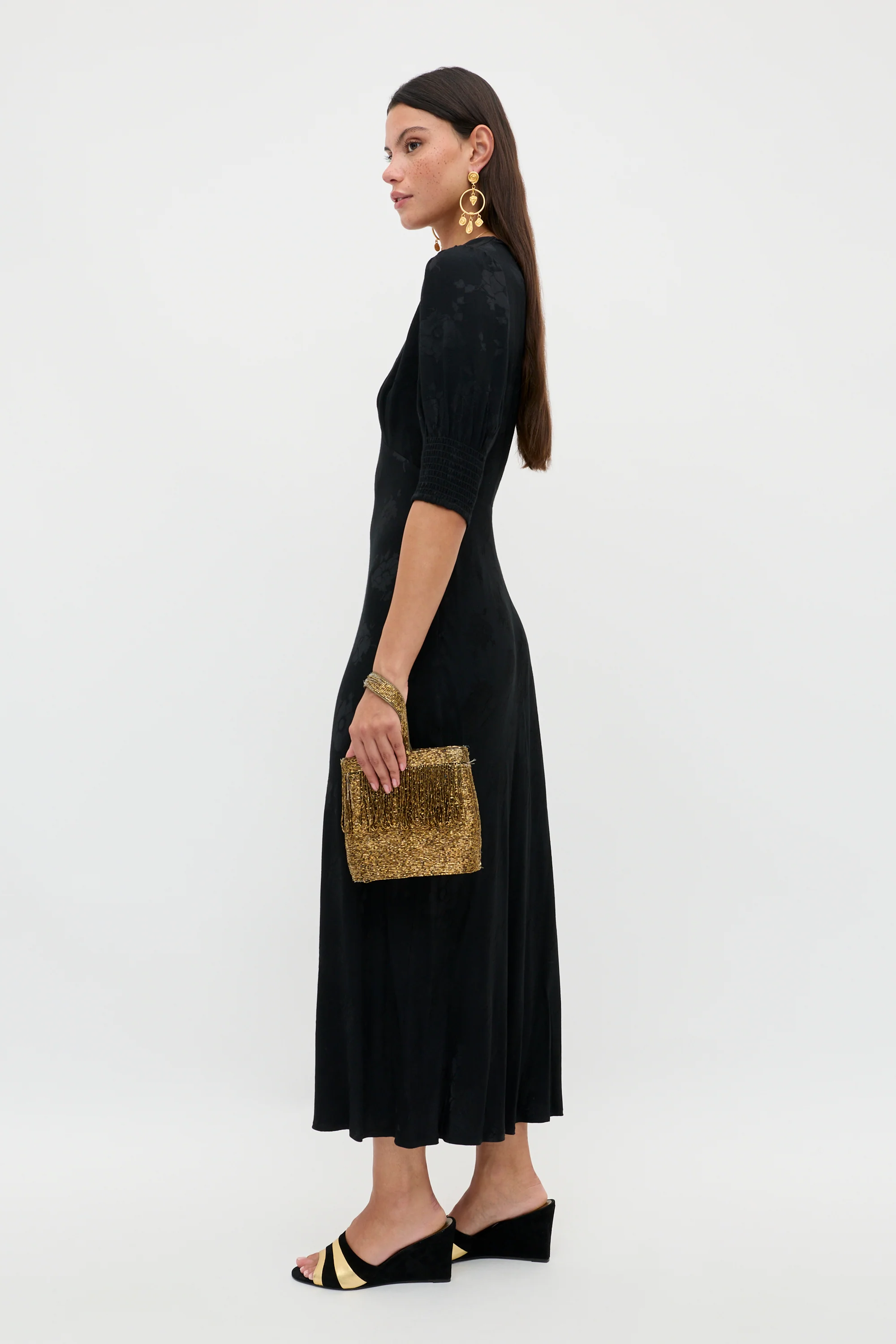 Zadie - Black Poppy Jacquard - Image 4