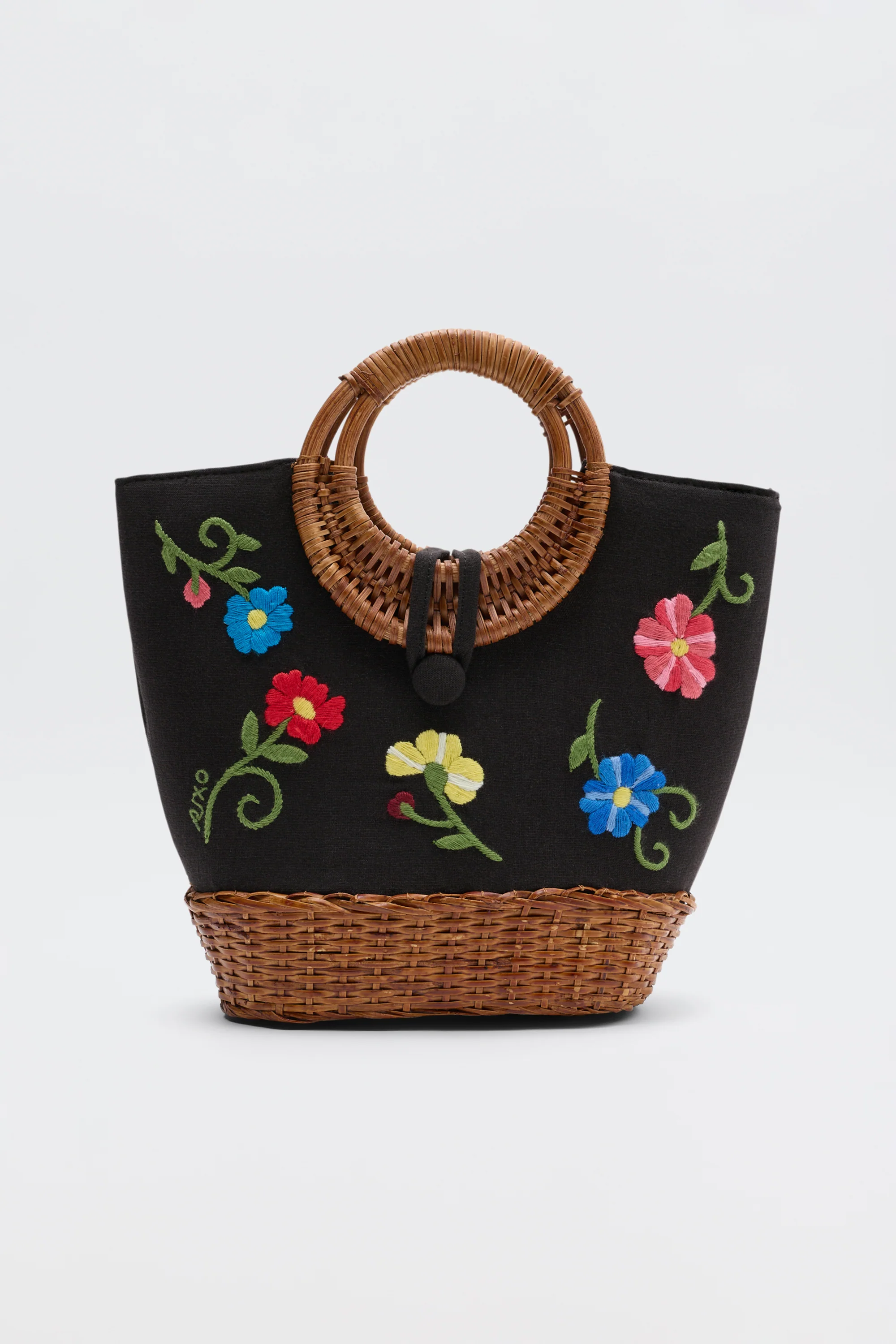 Zelene - Ombre Floral Embroidery Black