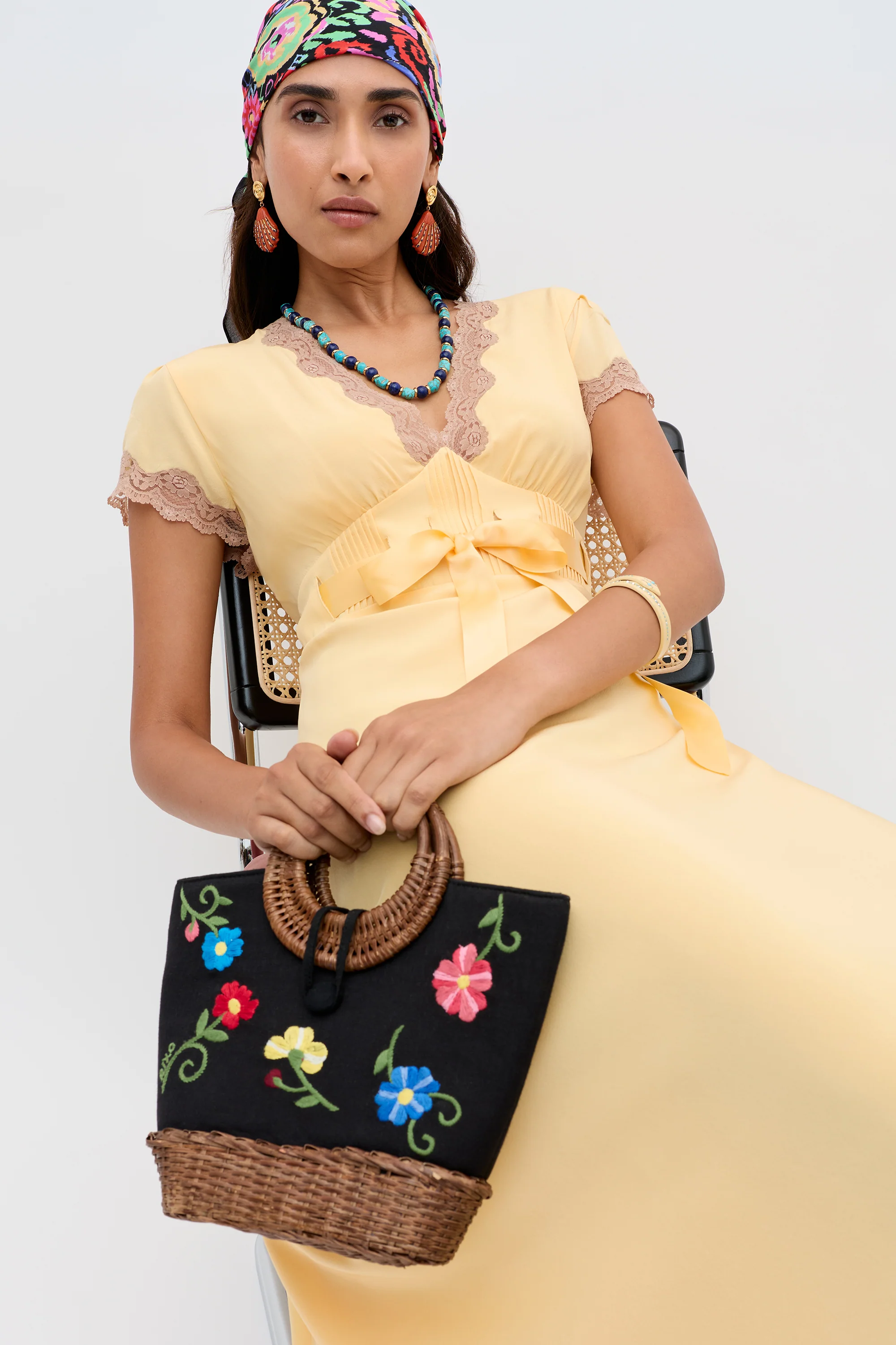 Zelene - Ombre Floral Embroidery Black - Image 2